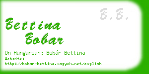 bettina bobar business card