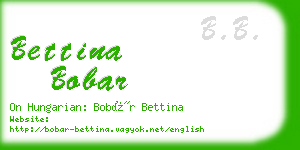 bettina bobar business card